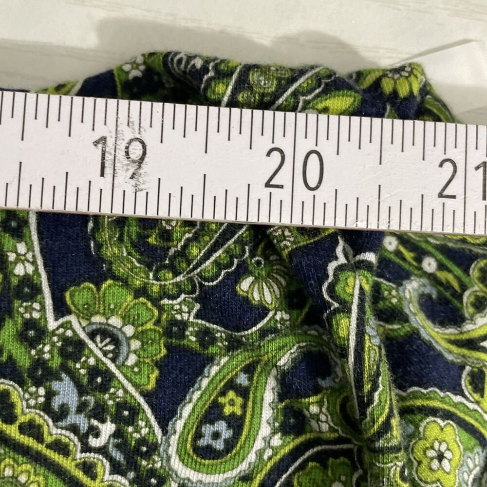 Michael Kors Women’s M Green Paisley Bell Sleeve Blouse Dark Cottagecore - Picture 6 of 9